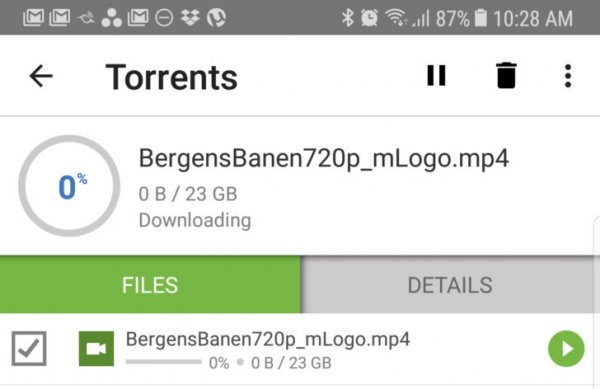 Бета µTorrent для Android принесла потоковую трансляцию