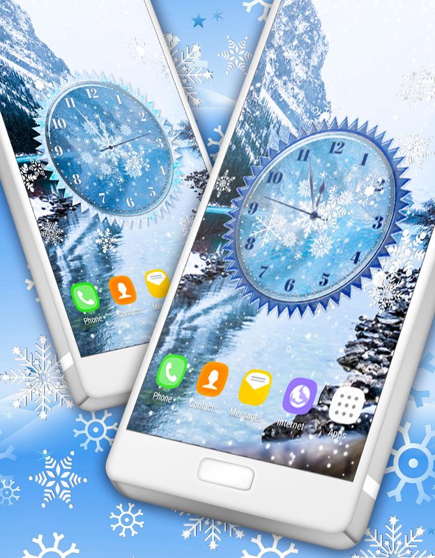 Winter Snow Clock Wallpaper 6.10.52. Скриншот 6