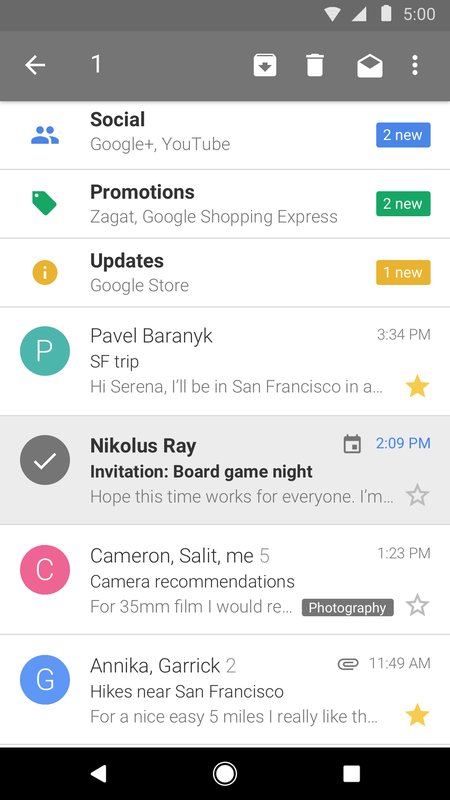 Gmail Go 2021.11.03.429633235. Скриншот 4