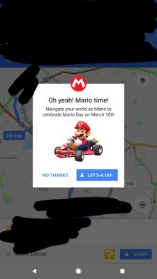 На картах Google появилась отсылка к игре Mario Kart Tour