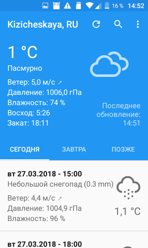 Forecastie 1.23. Скриншот 1
