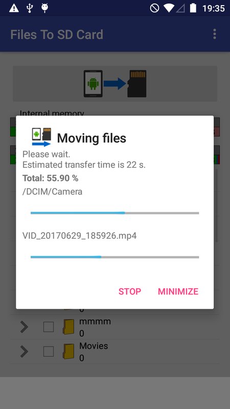 Files To SD Card 1.7022. Скриншот 3