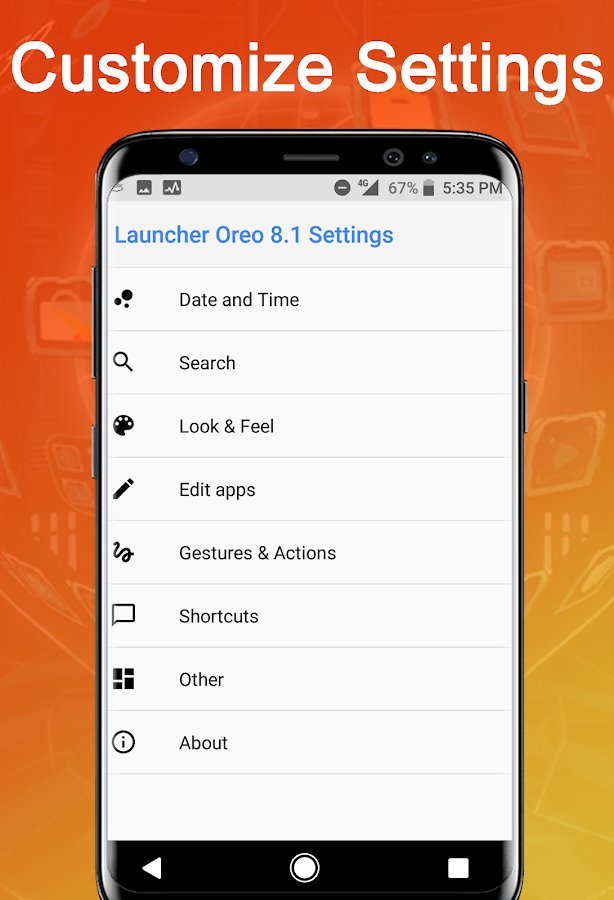 Launcher Oreo 8.1 1.9. Скриншот 5