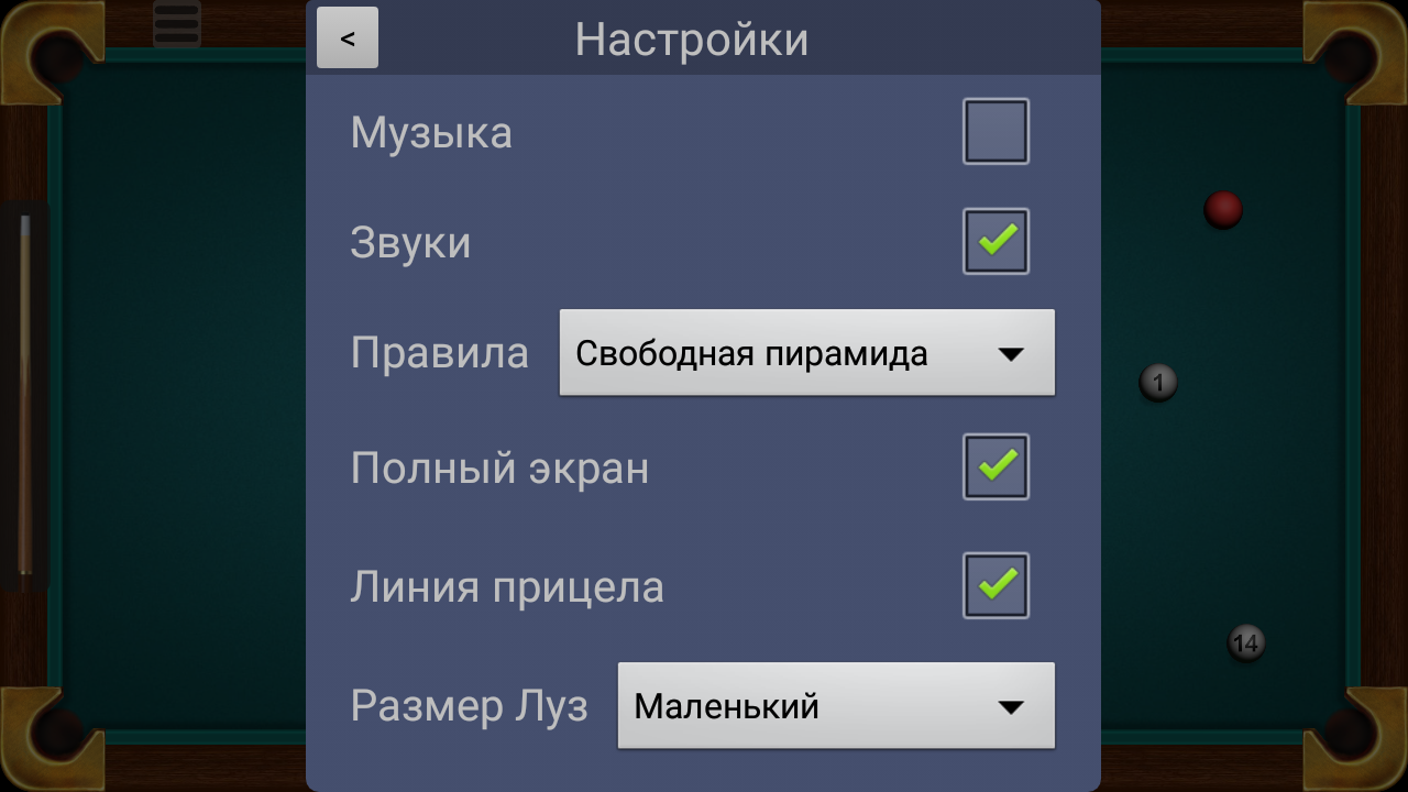 Русский Бильярд 1.3.9. Скриншот 4