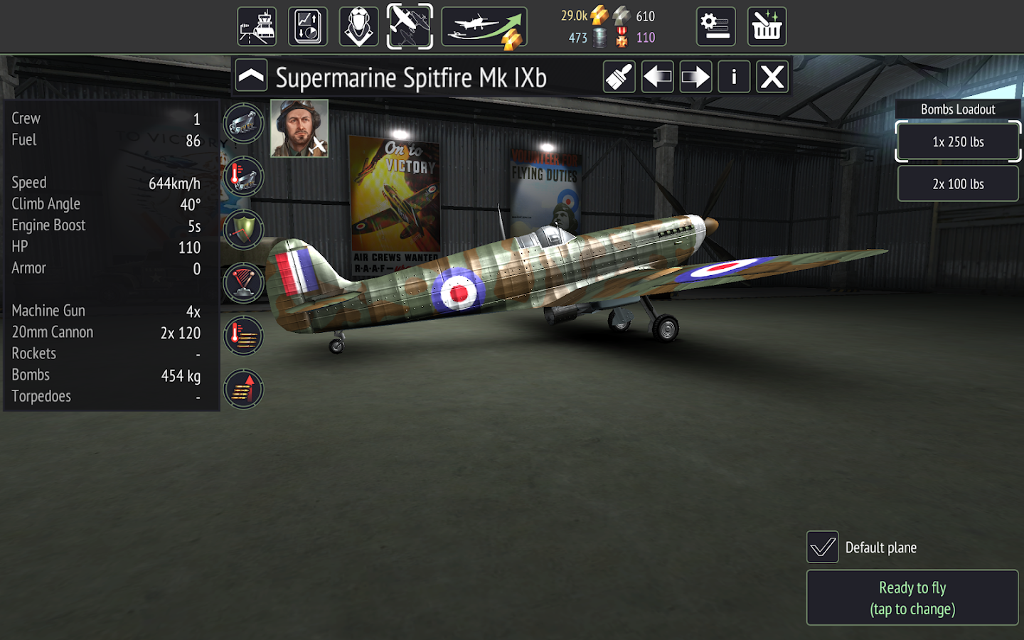 Warplanes: WW2 Dogfight 2.5.1. Скриншот 16